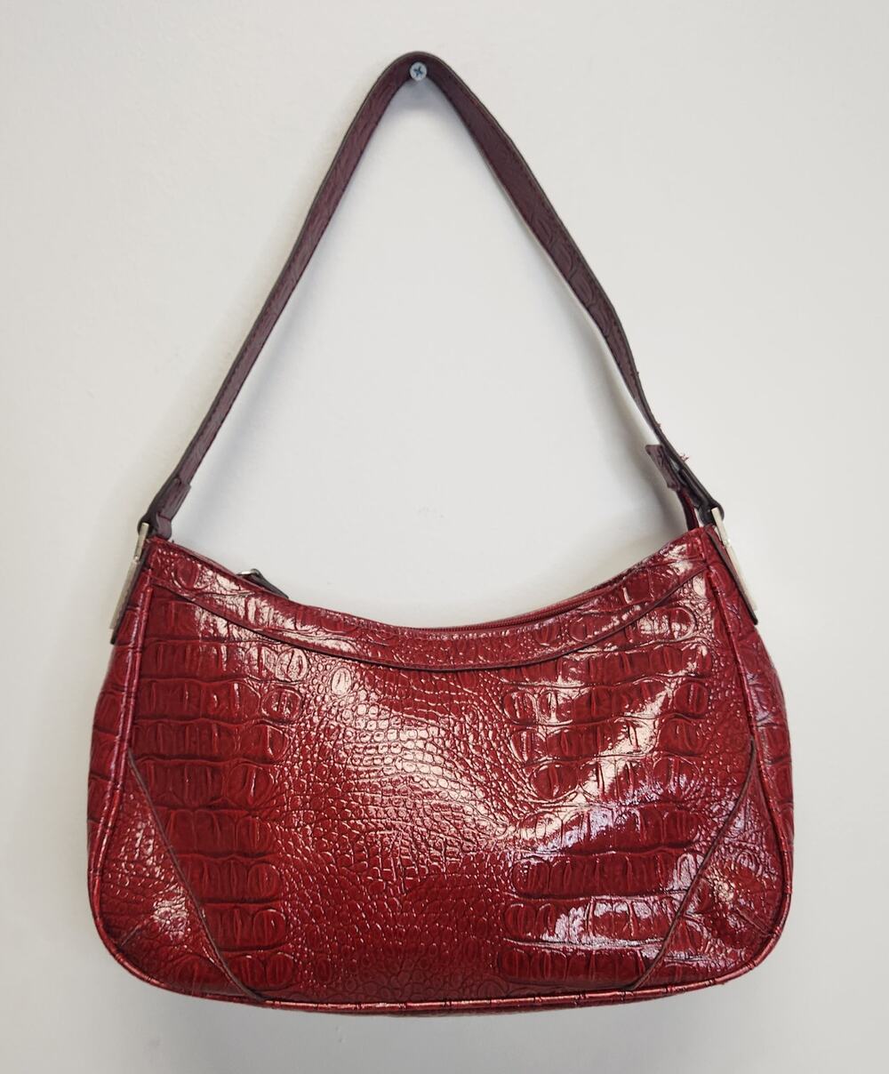 LIZ & CO Womens Red Shoulder Handbag